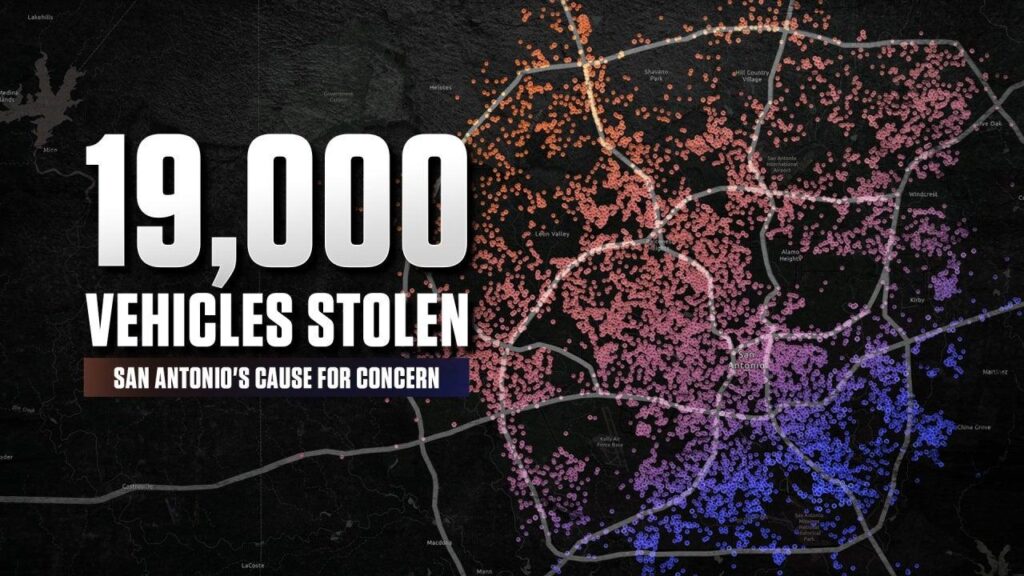 MAP: 19,000 cars were reported stolen in San Antonio over 12 months. See where in searchable database. – KSAT