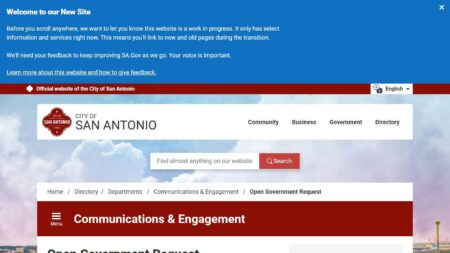 Open Government Request – City of San Antonio (.gov)