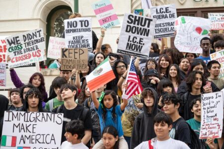 Demonstrators gather in downtown San Antonio to protest Elon Musk, ‘unelected influence’ over US government – KSAT